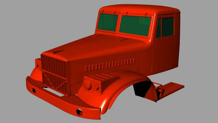 Kraz 255 b katonai teherautó makett tervezés 3D nyomtatás FDM technológia