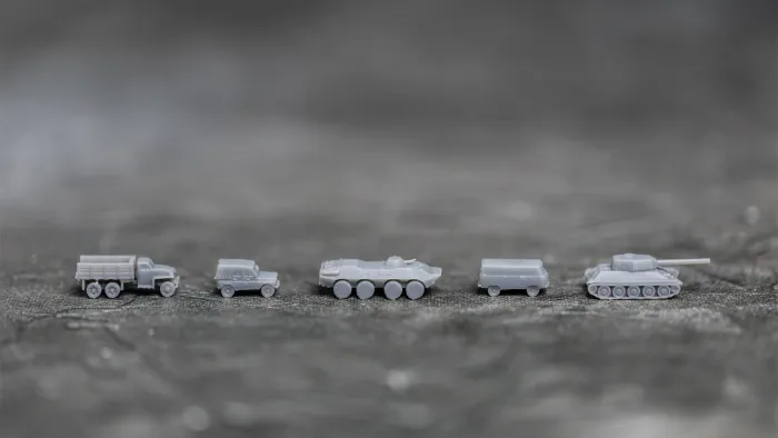 Miniatűr részletes makettek 1-300 méretarány SLA 3D nyomtatás