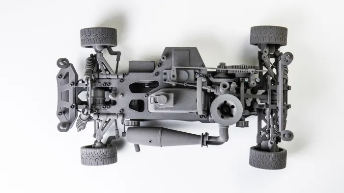 SLS nyomtatás RC autó tesztmodell
